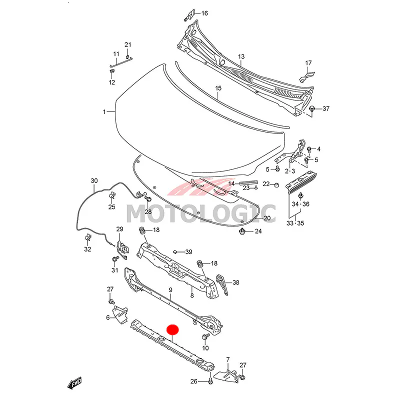 CROSSMEMBER FRONT LOWER SUZUKI SERIES - Master